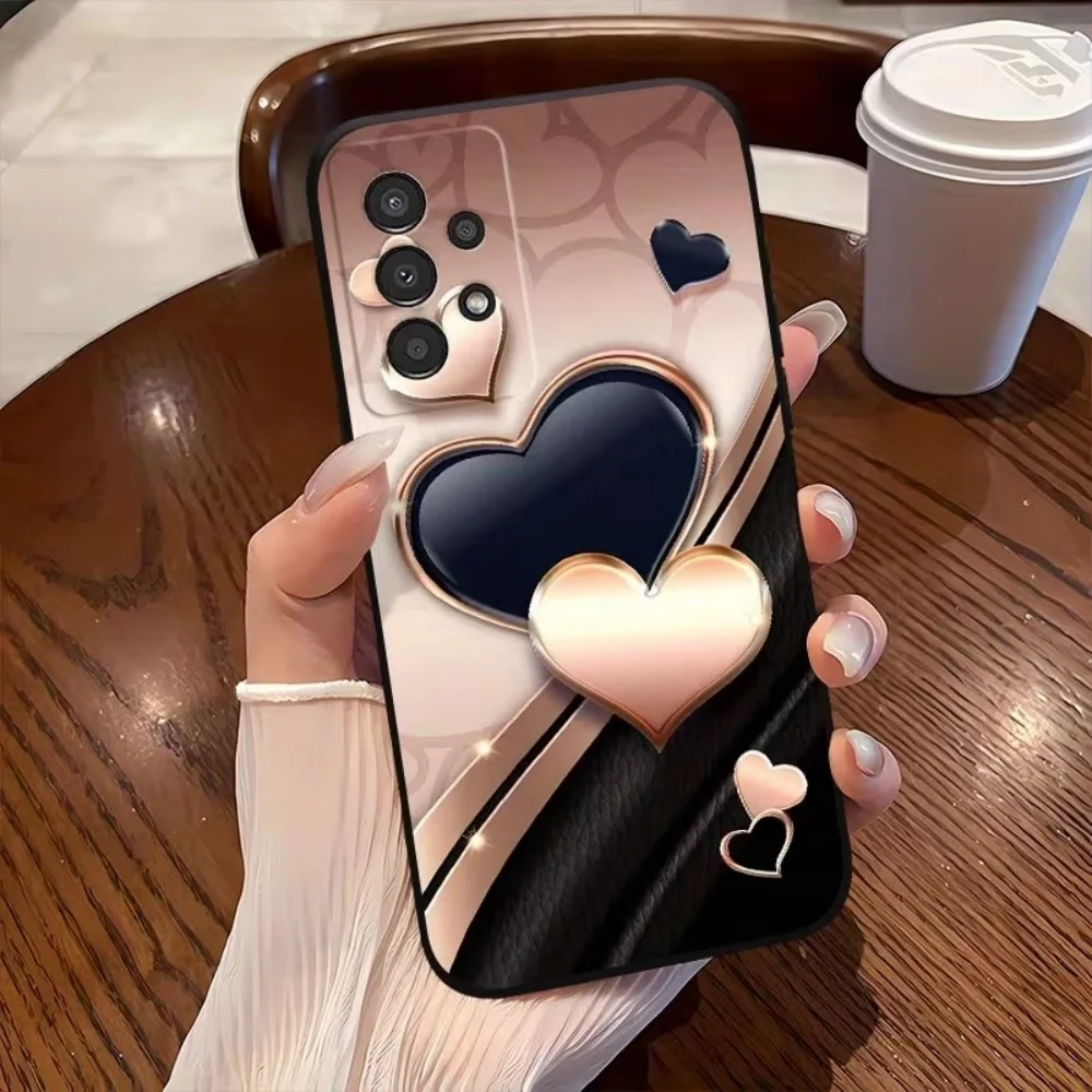 Heart-Shaped Pattern Silicone Phone Case For Samsung Galaxy S26 S25 S24 S23 S22 S21 S20 Ultra Plus FE 2022 5G Protective Cover