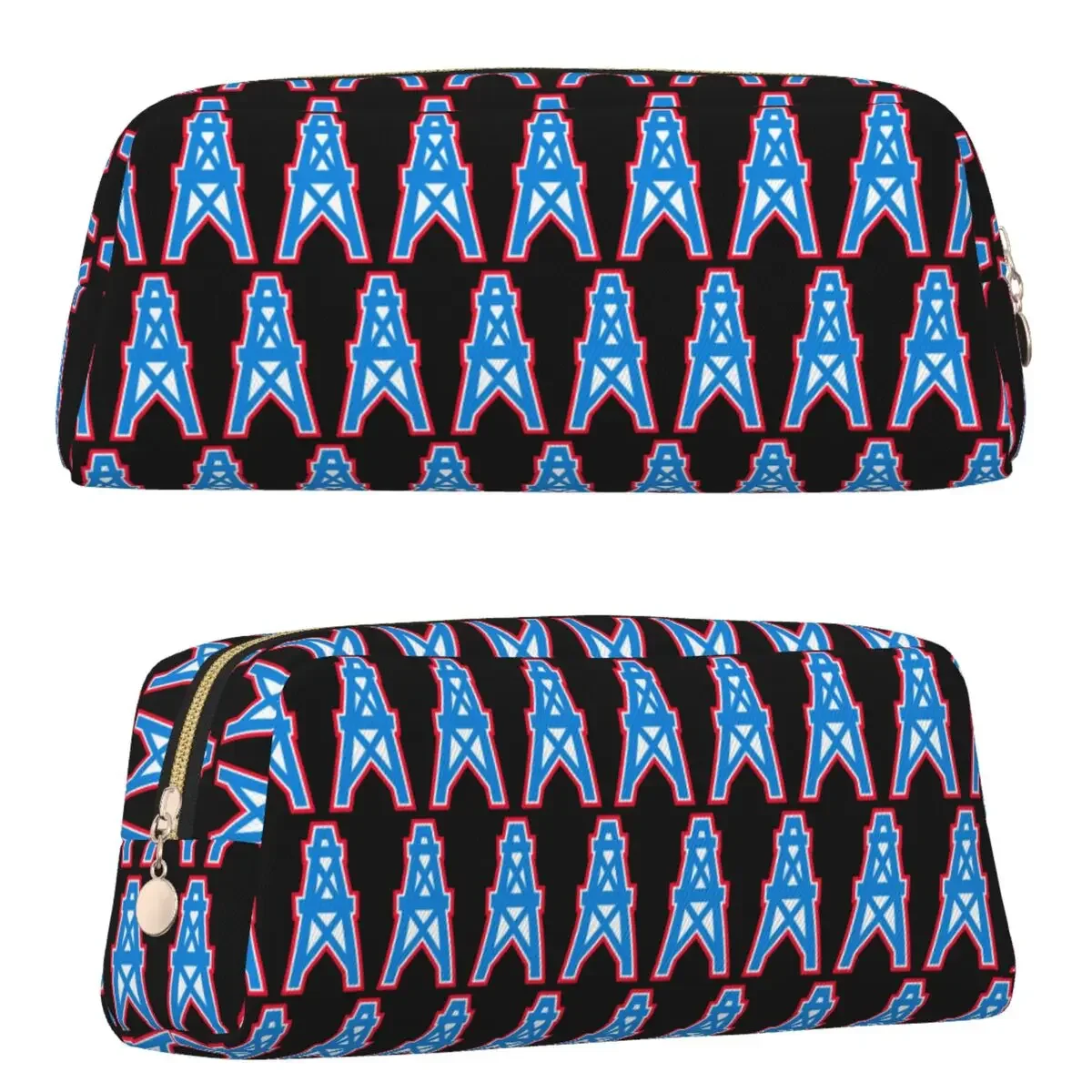 Houston Oilers T-Shirt1980 Houston Oilers Pencil Cases for Students Pen Box Pencil Bag Pencil Pouch Storage Stationery Supplies