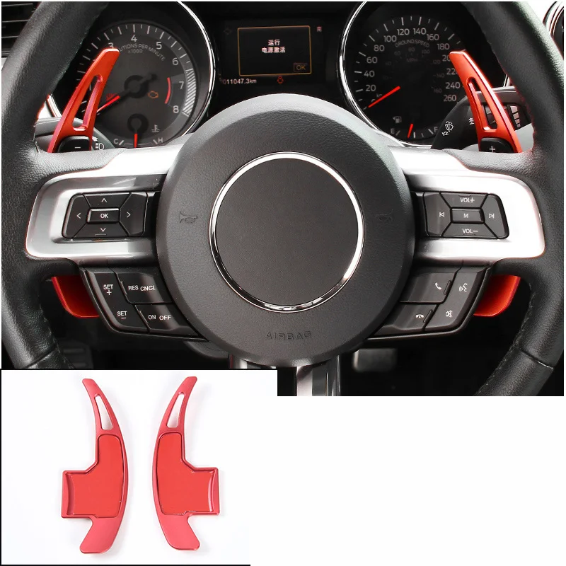 Aluminum Alloy for Ford Mustang Car Steering Wheel Paddle Shifter Lever Car Shift Paddle Protection Interior Car Accessories