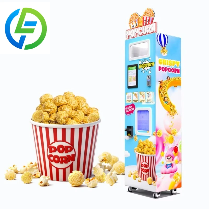 Customized Park Shopping Mall Fashion Vending Machine Electric Fully Automatic Popcorn Making Machine