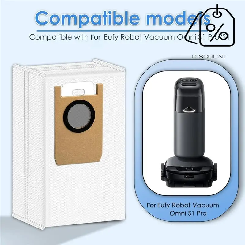 Для Eufy Omni S1 Pro самосливная станция, детали робота-пылесоса, мешки для пыли для робота-пылесоса-Y48A