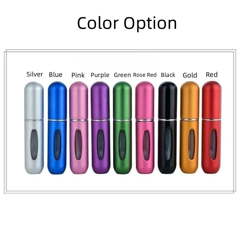 5ml Perfume Refill Bottle Portable Mini Refillable Spray Jar Scent Pump Empty Cosmetic Containers