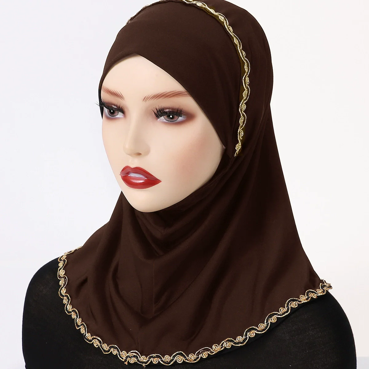 

2025 Ramadan Muslim Instant Hijab Woman Undercap Shawls Ready To Wear Hijabs Women Islam Arab Turban Cap