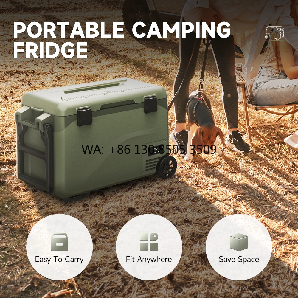 

GD50-W Car Fridge 12/24v DC Compressor Camper Refrigerator Caravan Outdoor Camping Car Cooler Fridge With Wheel