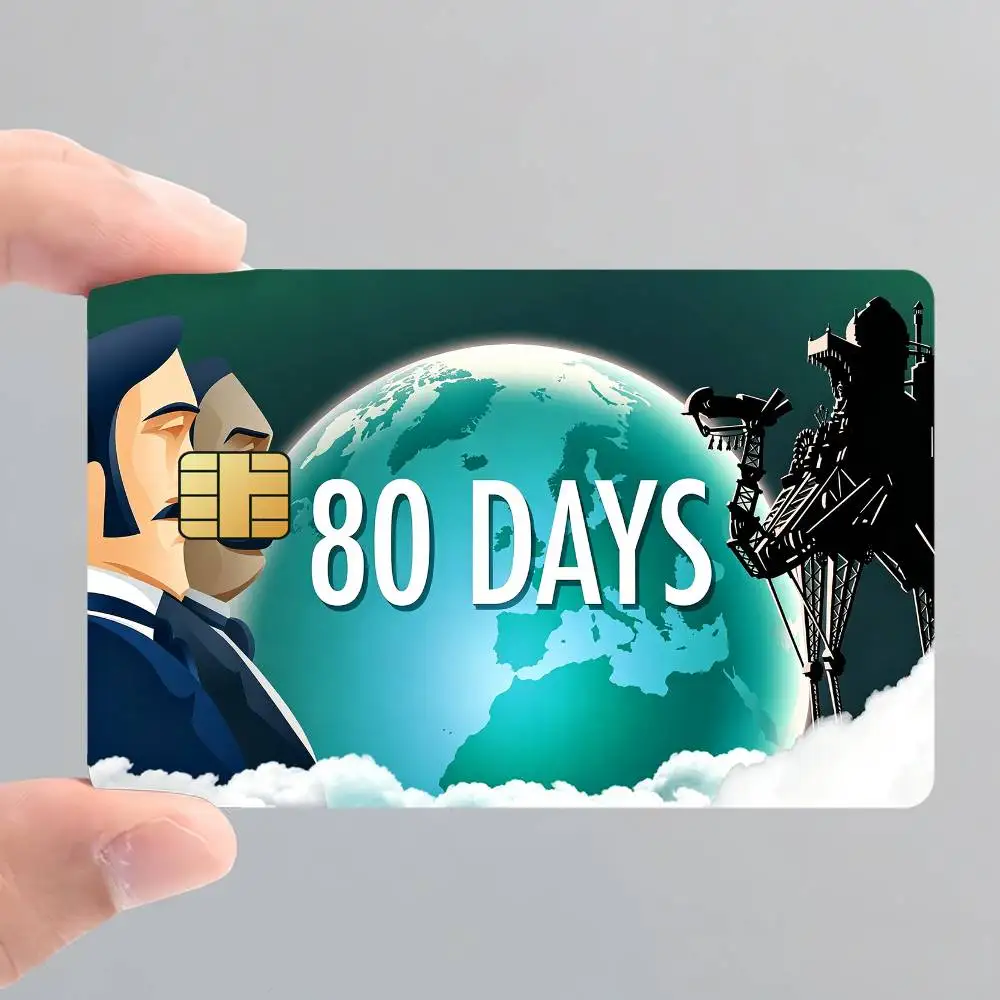 80 Days Video Game Card Stickers for Bank Access Protective Waterproof Film Cover Sticker Surprise Gift