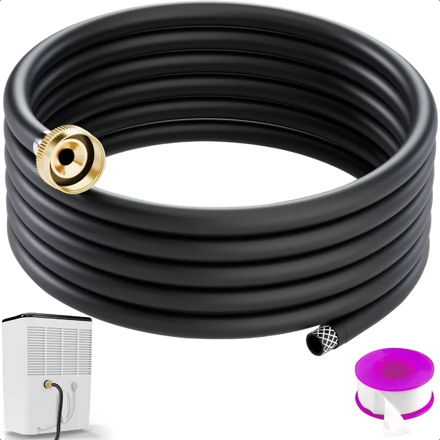 Drain Hose for Dehumidifier Indoor 26FT Dehumidifier Drain Hose with 3 4 inch FHT Brass Fitting Leak Proof Dehumidifier Hose Fi