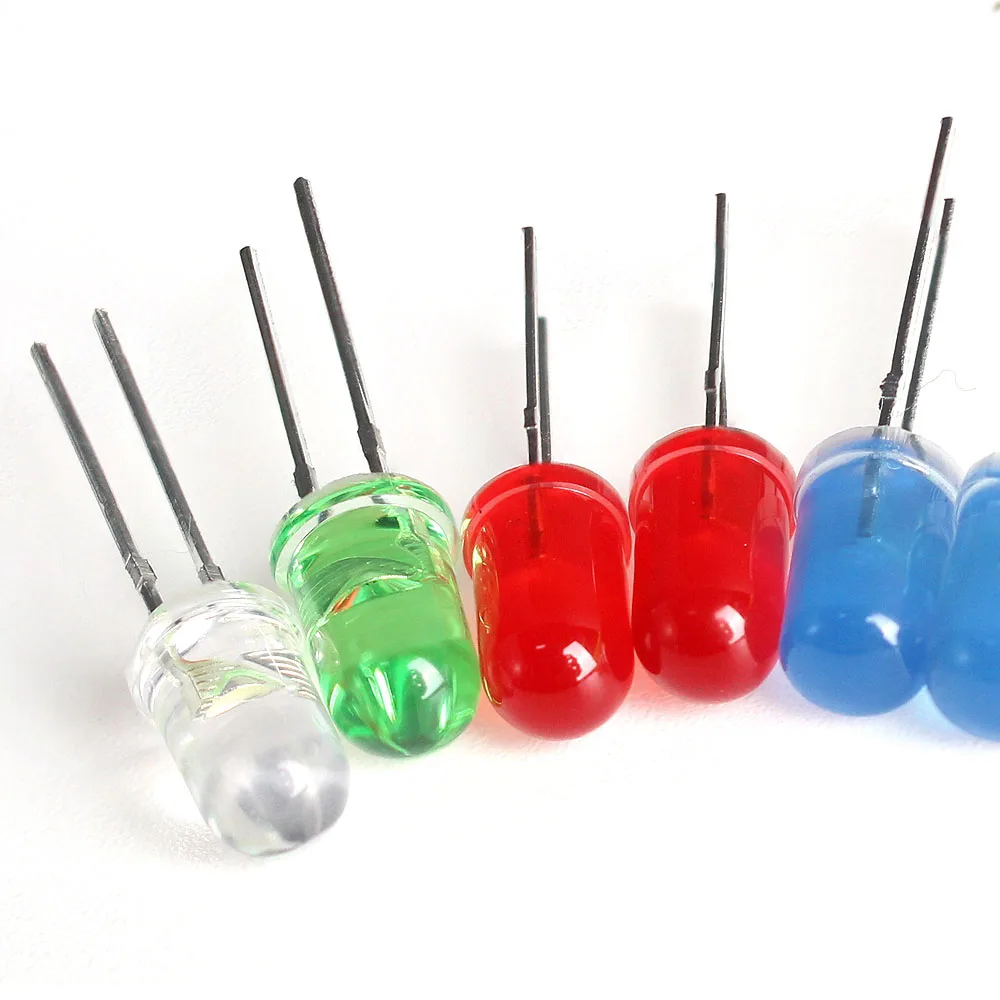 60-200PCS F3 F5 ledes ligh emitting diodes 3MM 5MM ledes Dióda Válogatott készlet Fehérítőszer Zsozsó Vörös biliárdgolyó Kék szín Elsárgul Narancsszínű DIY Elektronfizika készlet