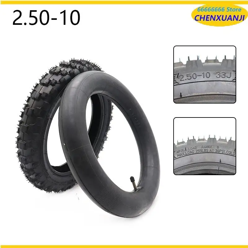 جديد CRF50/PW50 10 بوصة الأنبوب الداخلي للدراجة الترابية/دراجة الحفرة 10 بوصة r عجلة 2.50-10 الأنبوب الداخلي الإطار الخارجي