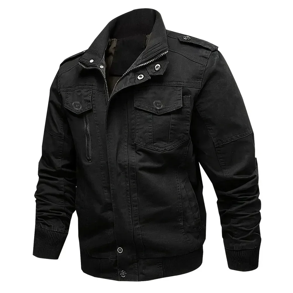 Men's Lightweight Jacket Casual Spring Outdoor Jacket Cotton Daily Wear Jacket Outerwear Black Army Green For Men's Clothing