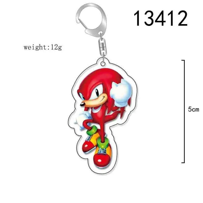 Hot Cartoon Sonices Keychain Pendant PVC Pendant Anime Game Peripheral Keyring Backpack Decoration Children\'s Toy Figures Gifts