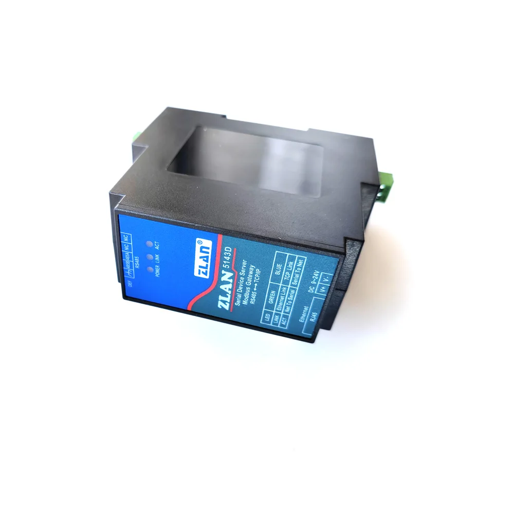 ZLAN5143D Din Rail Mounting Tiny Size RS485 Serial port to TCP/IP Ethernet Converter server Modbus RTU to Modbus TCP