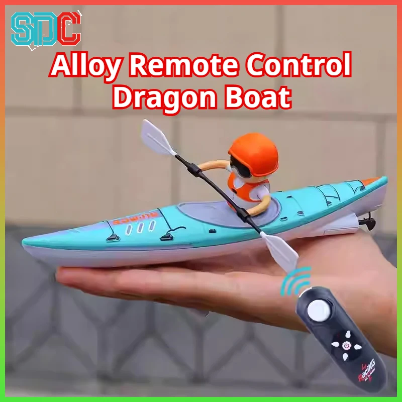 Barca RC Kayak Nave da corsa 2.4G Acqua telecomandata per bambini e ragazzi Giocattolo estivo all'aperto Gioco da competizione per remo