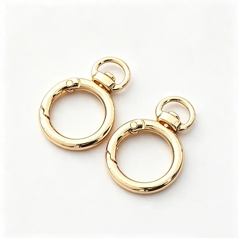 10PcsRound Swivel Lobster Clasps,Rotating Alloy Spring Snap Hooks,Openable Connectors for Dog Leash Keychain DIY Jewelry Finding
