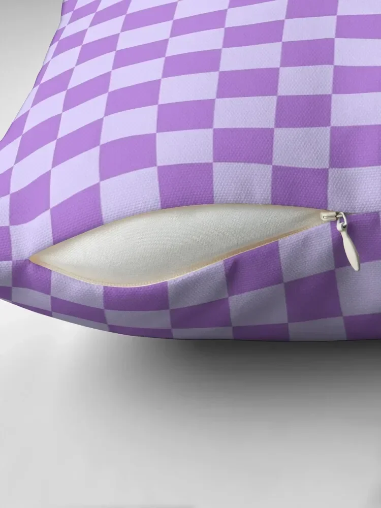 Pale Lavender Violet and Lavender Violet Checkerboard Throw Pillow Pillow Cover christmas supplies Sofa Covers pillow