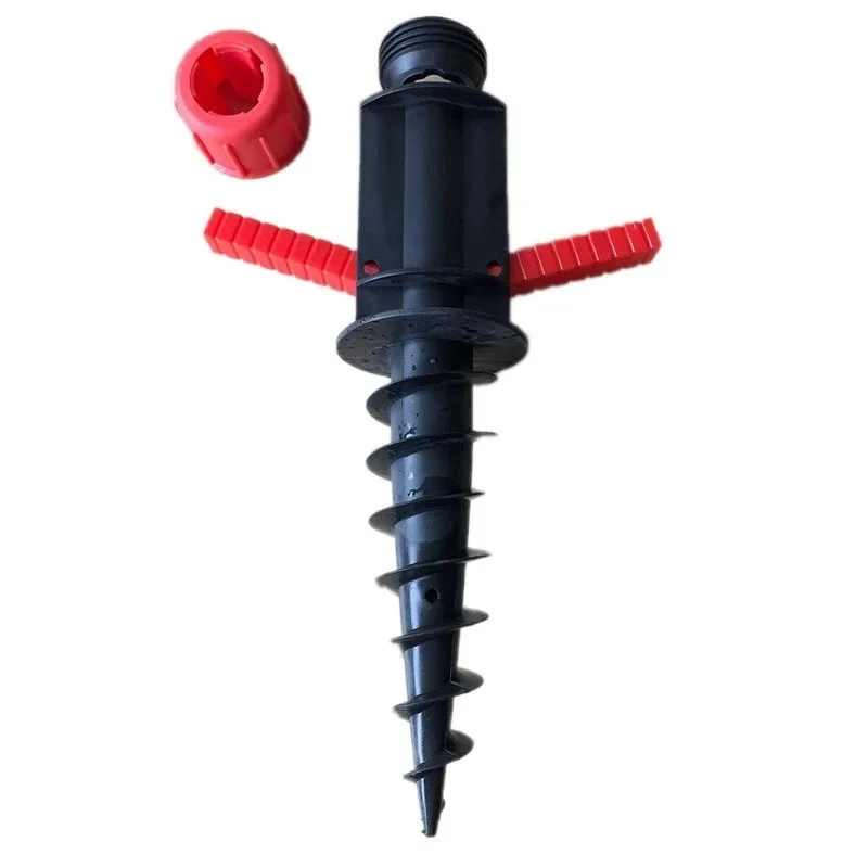 Heavy Duty Beach Umbrella Sand Anchor - Spiral Auger Stand Storage Holder, for Outdoor Camping Patio Lawn Garden ﻿ image 2
