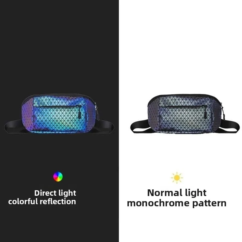 حقيبة كروس عاكسة متعددة الأغراض رياضية حبال ركوب الدراجات في الهواء الطلق ركاب الكتف الصدر الخصر على ظهره للجنسين عادية