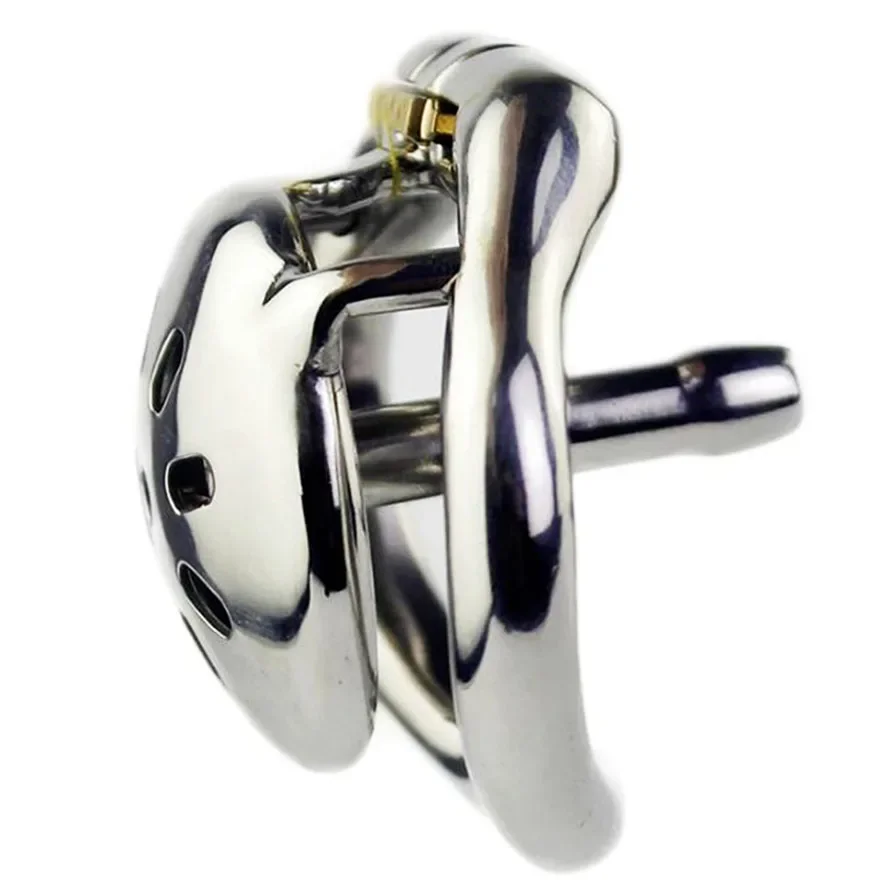 Super Small Male Chastity Devices Stainless Steel Cock Cage with Non Removable Urethral Catheter Sex Toys for Men Penis Lock