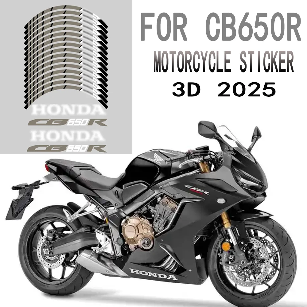 

For HONDA CB650R Motorcycle Rim Sticker Wheel Hub Stripe Tire Decal Tape 17" inch