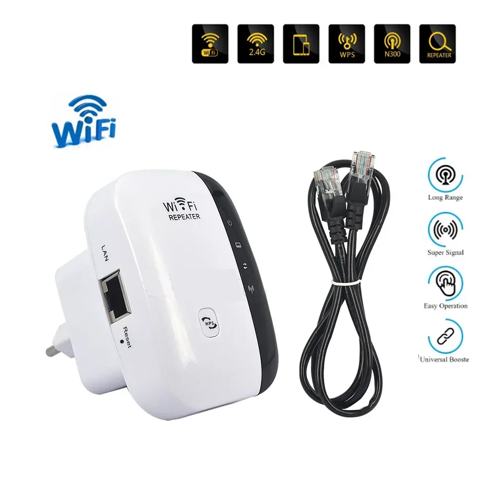 300Mbps WiFi Repeater WiFi Extender Amplifier WiFi Booster Wi Fi Signal 802.11N Long Range Wireless Wi-Fi Repeater Access Point