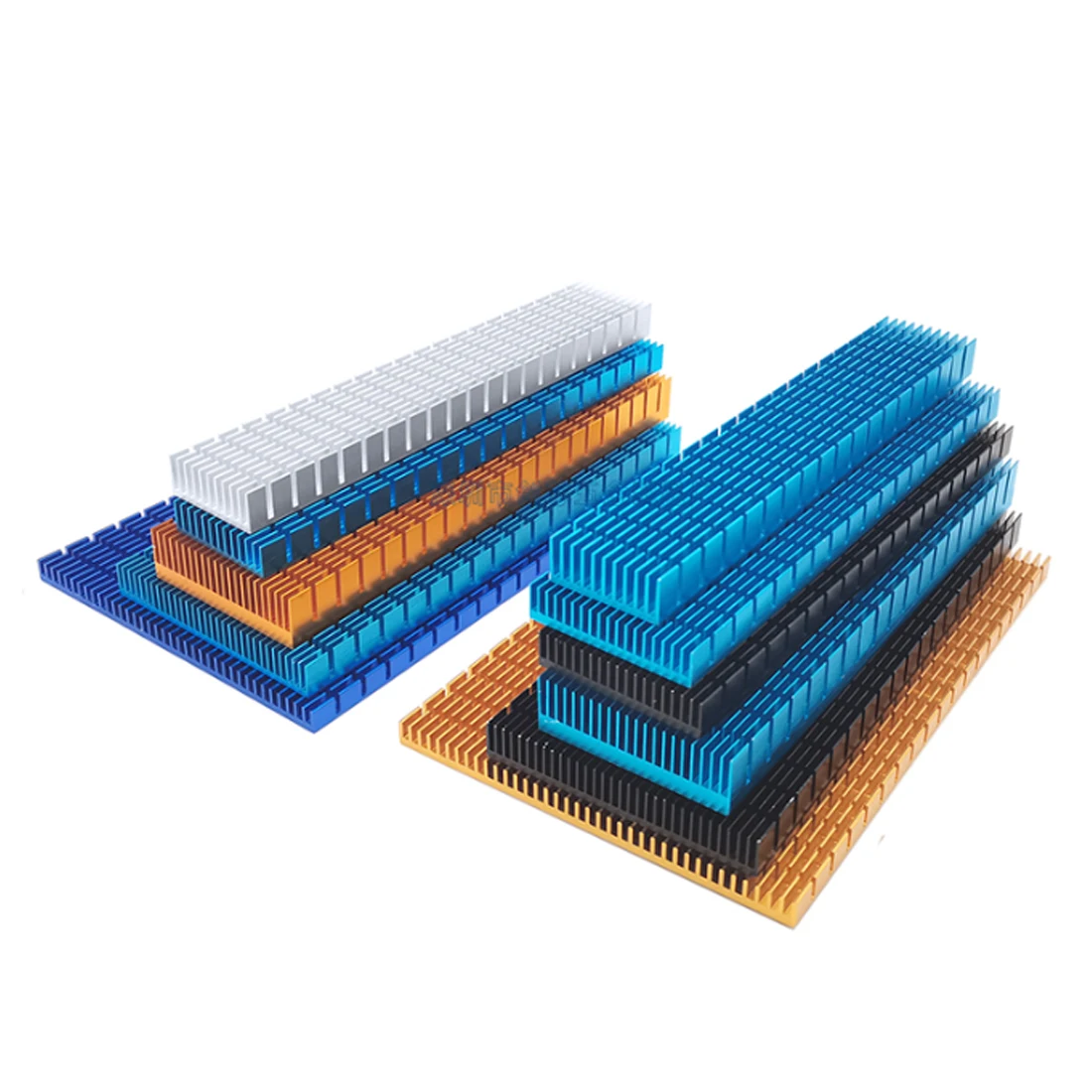 DIY Cooler Aluminum Radiator Grill Shape Radiator Radiator Chip for IC LED Power Transistor 40x40x30 ~ 100x101x20mm