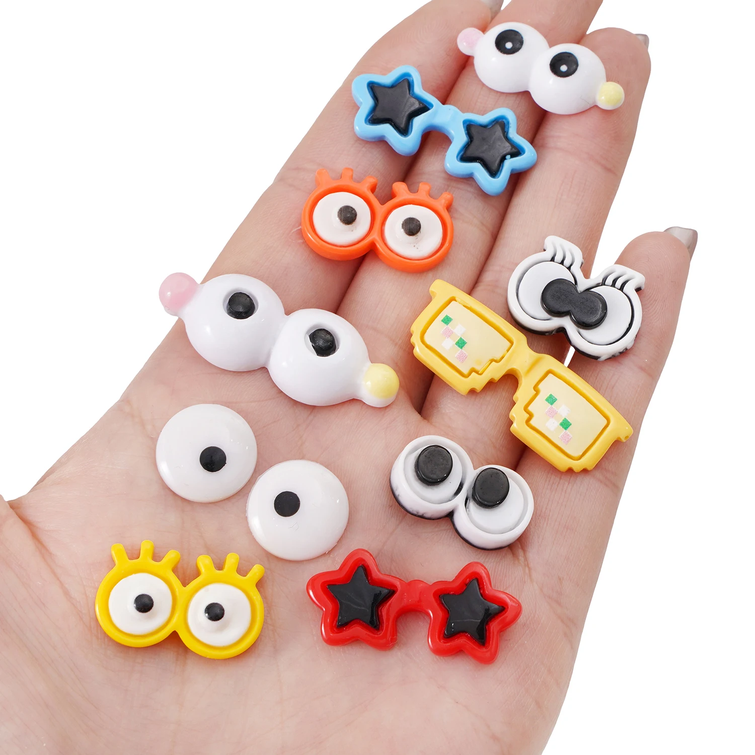 

5/20Pcs Acrylic/Resin Mix Doll Eyes DIY Dolls Stuffed Toys Eye Puppet Dinosaur Eyes Not Self-adhesive Plush Doll Accessories