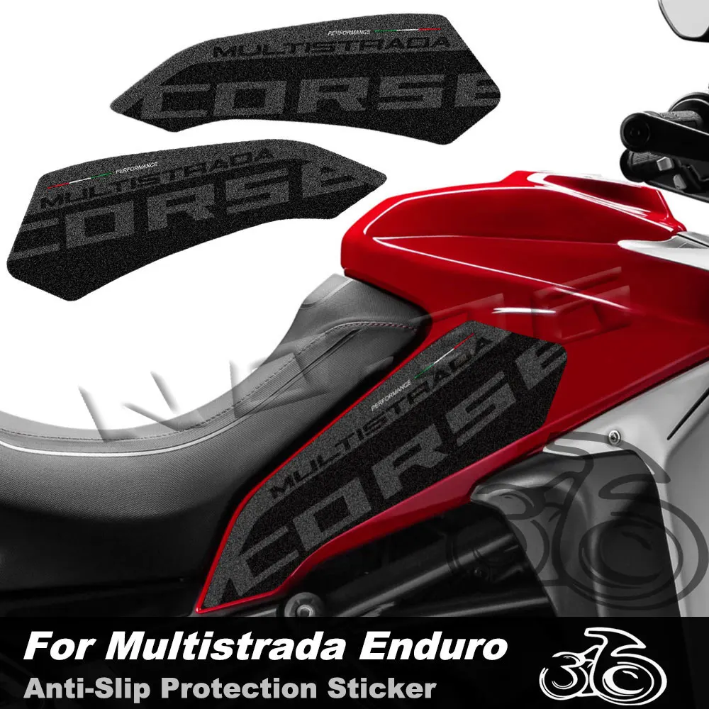 For Ducati Multistrada 1200 Enduro Pro 1260 Enduro 3M Motorcycle Fuel Tank Sticker Anti-Slip Protector Knee Grip Pad Decals