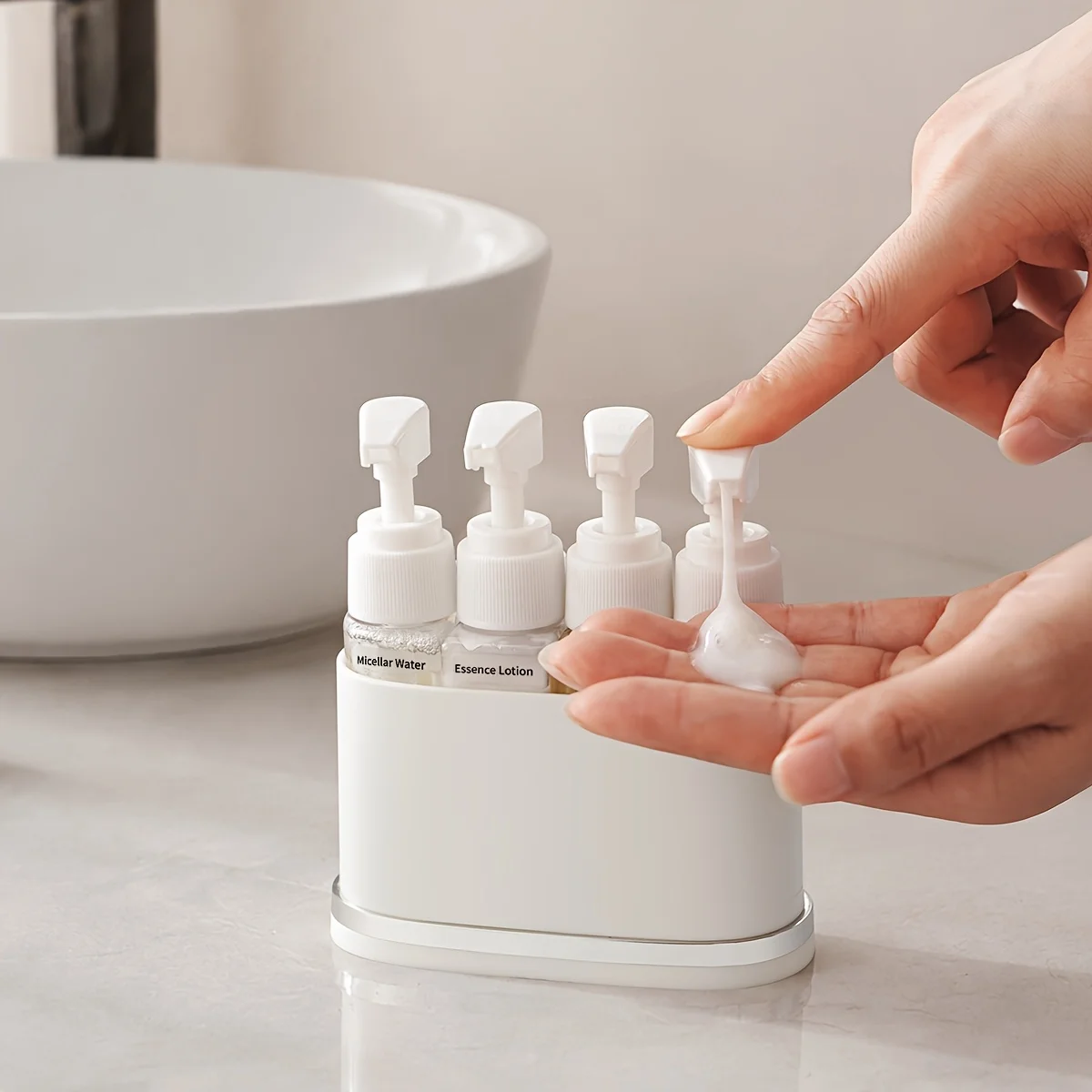 Travel Bottle Set; Available in 2-piece or 4-piece Sets; Portable Toiletry Travel Bottle Set; Includes Labels; Refillable