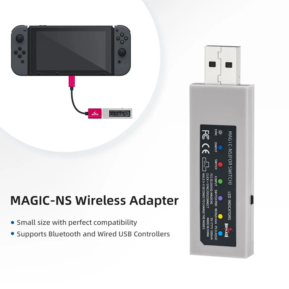 Nintendo Switchニンテンドースイッチ 本体+マジックNS Mayflash MAGIC-NS ワイヤレスコントローラーアダプター ニンテンドー