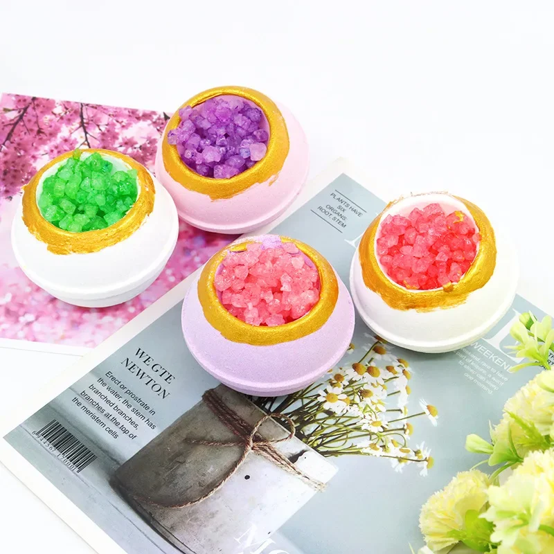 Sea Salt Crystals Bath Salt Balls Essential Oil Bathtub Soak Bubble Balls Himalayan Salt Explosion Bath Ball Set Bubble Balls