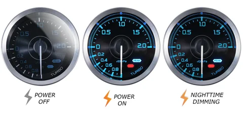 HA car Accessories Auto Gauge Def A1 Advance 60mm 7Color Oil Pressure Water Oil Temp EGT Exhaust Temp Turbo Boost Tachometer 8 best sales autometer gauge - №8