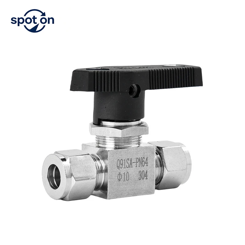 

1/8" 1/4" 3/8" 1/2" 3/4" 3 4 6 8 10 12-25mm OD Tube Compression Union Ball Valve 316L 304 316L Stainless Steel Water Gas Fuel