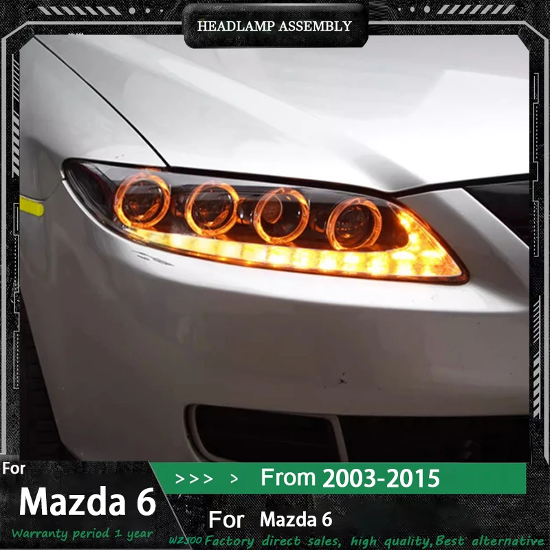 

Автозапчасти для фар Mazda 6 Atenza 2003-2015, светодиодные фары, дневные фары, модернизация «ангельские глазки», автомобильные аксессуары, модифицированные