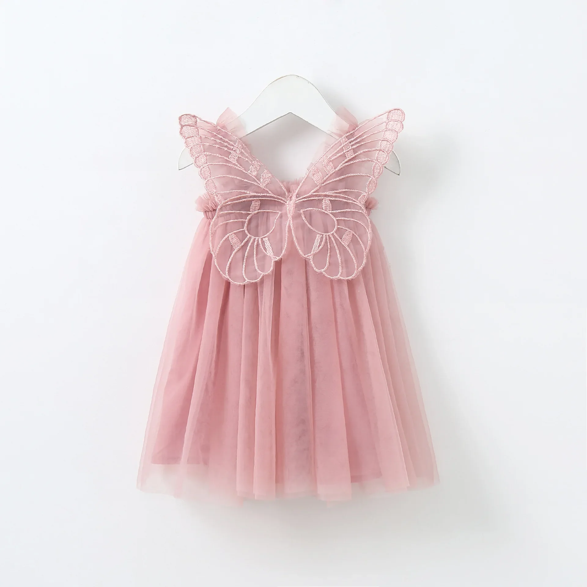 Summer Newborn Baby Girls Sleeveless Tulle Dresses For Party Birthday Butterfly Toddler Girl Clothes Kids Princess Dress 1-5 Yrs