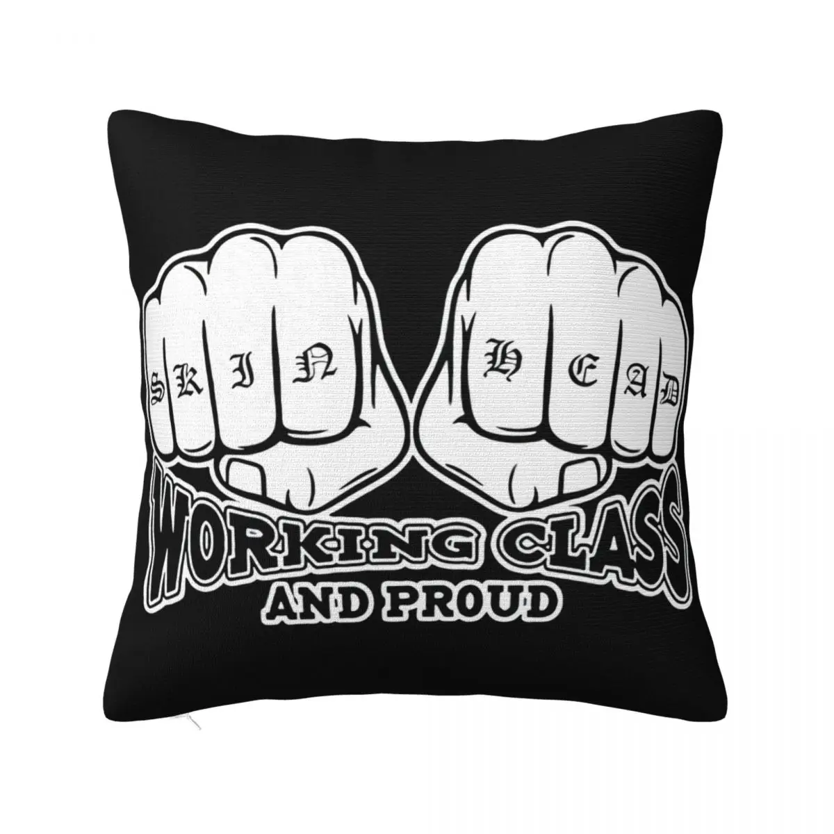 Cotton Men Clothing Male Slim Fit Skinhead Working Class & Proud Casual 010570 Pillow Case