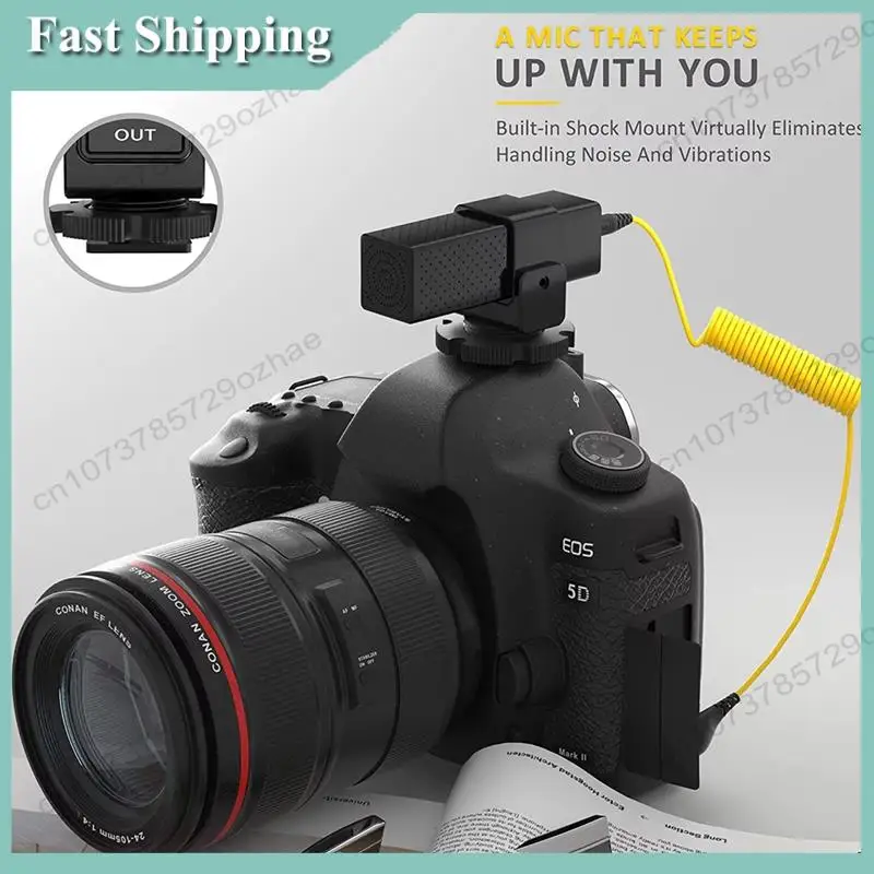 -A01R Mini Shotgun Microphone For Iphone For Gopro/Canon Nikon Cameras With Shock Mount For Podcasting Vlogging Youtube