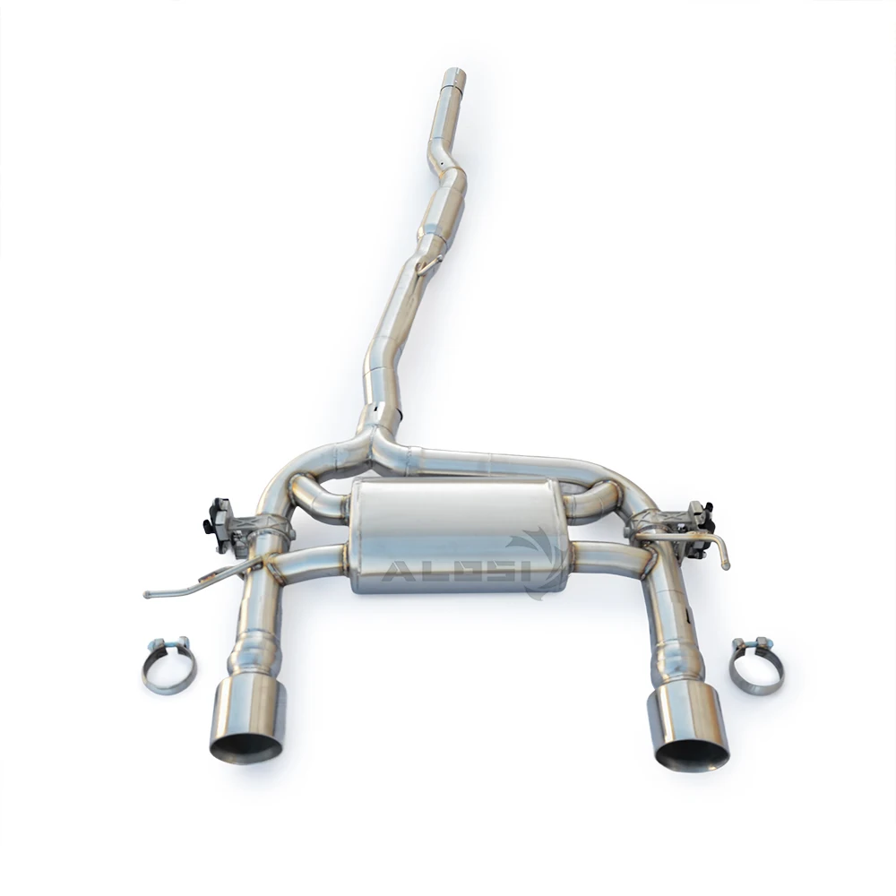 

Выхлопная система из нержавеющей стали с клапаном для Skoda Octavia MK1 1.8T 1996-2003, высокопроизводительная, с клапаном, тип "Cat Back"