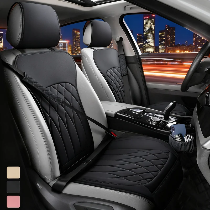 

2-местные чехлы на автомобильные сиденья из искусственной кожи, универсальная подушка для сидений Four Seasons для Mercedes W211 ML W164 W205 EQB EQC EQE W203 G ML R