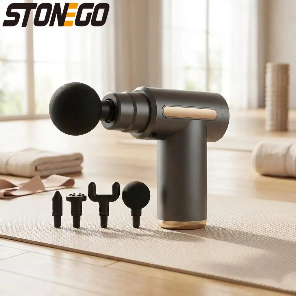 

Массажный пистолет для глубокого перкуссионного массажа тканей, портативный, для снятия боли в теле, спине, шее, ногах, восстановления после фитнеса