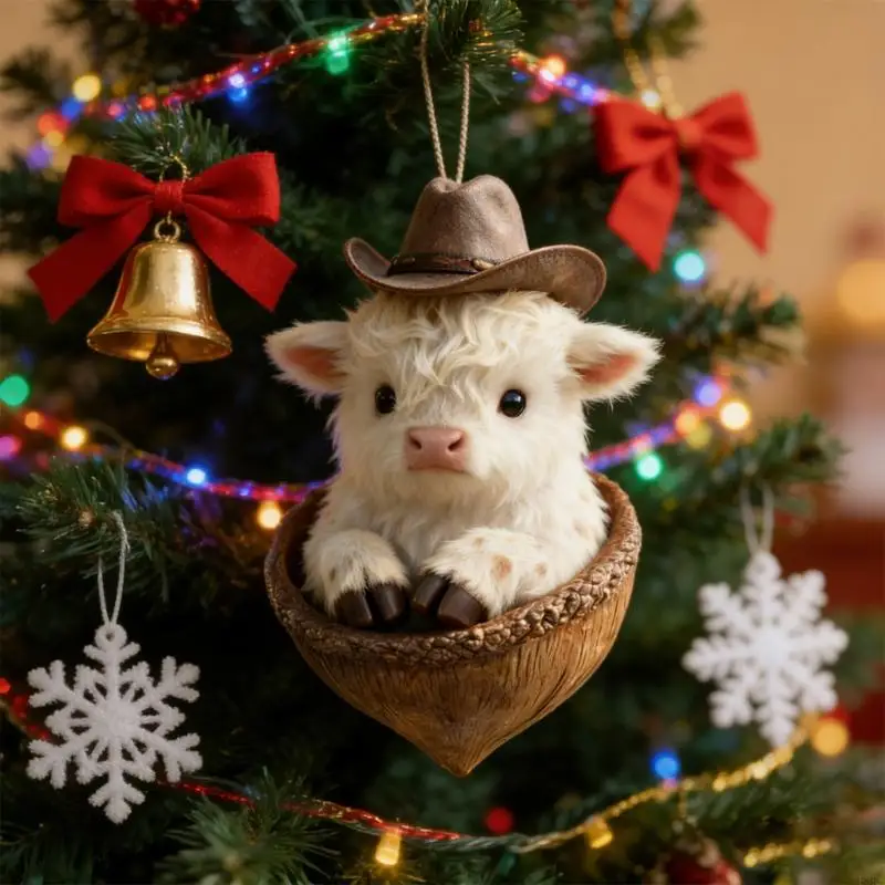   Highlands Cow Christmas Tree Keepsakes Ornament Xmases Tree Hanging Decorations