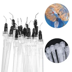 20pcs Dental Saliva Ejector Aspirator Suction Bonding Tubes Dental Tips with Syring Needle Tip Pits Fissures Dentist Supplies