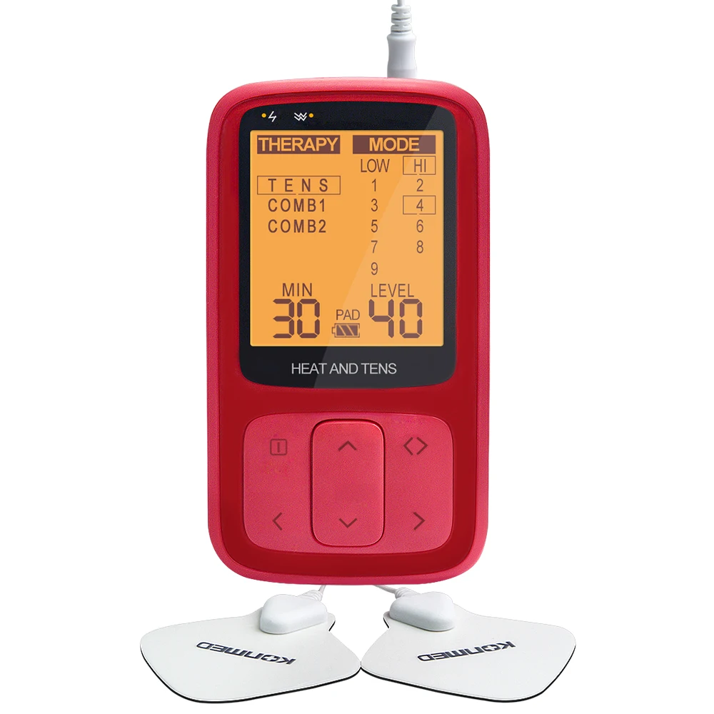 TENS/EMS Device with High/Low Temperature TENS Stimulator with Heat Function for Pain Relief Management and Massage