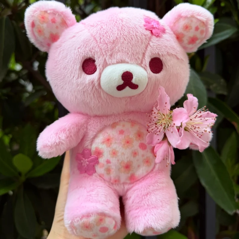 Sakura Rilakkuma Plush Toy 30/40/50cm Kawaii Cartoon Cherry Blossom Bear Doll Soft Cute Stuffed Animal Basic Style Kids Gift