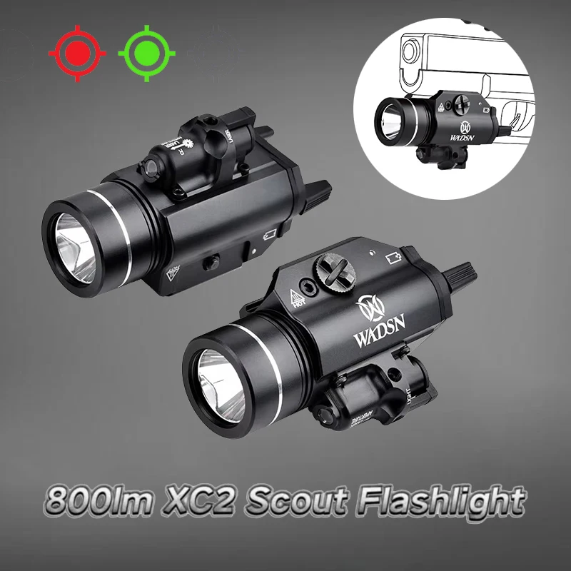 

WADSN Surefir-X300 X400 series XC2 rifle LED flashlight, hunting light weapon flash G17 18C 19 Airsoft suitable for 20mm track