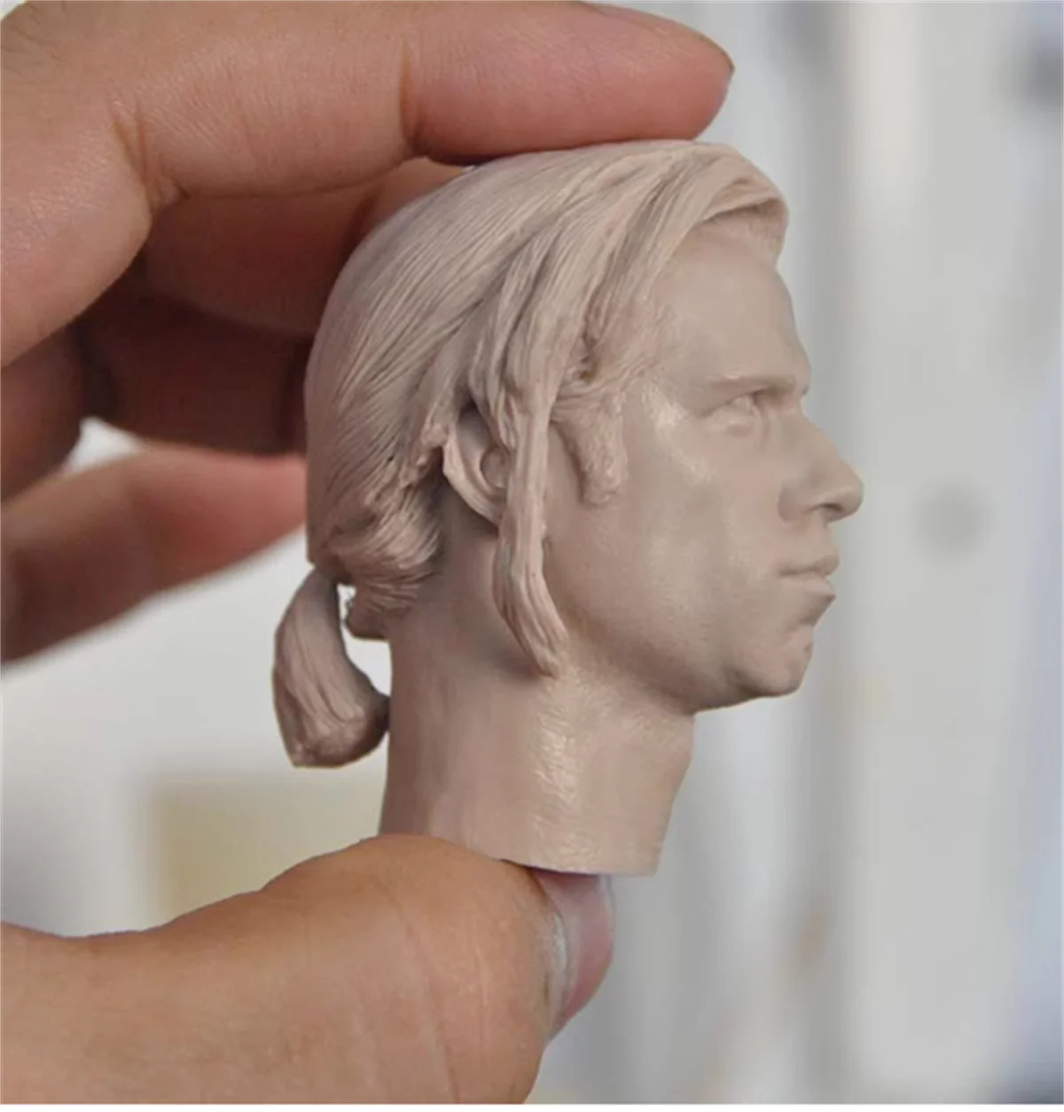 

John Travolta Head Carving Star Unpainted Model 1/6 Scale Action Figure Soldier Actor Toys