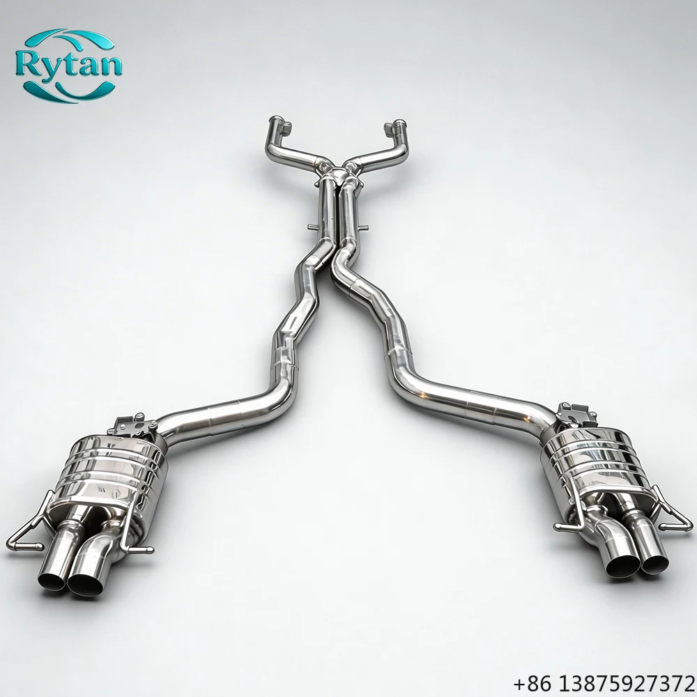 Rytan Valved Stainless Steel Mirror Polished 1.5mm Exhaust System Catback for 2015-2017 C63 W205 4.0T