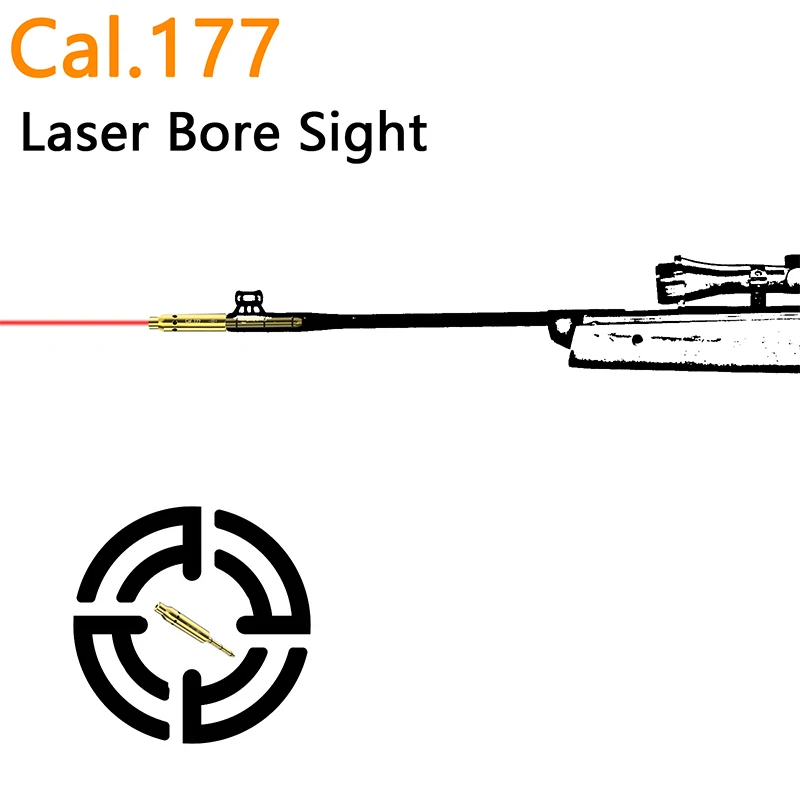 Tactical .22LR 9mm .223 .177 Caliber Red Dot Laser Calibration Sight Brass Bullet for Rifle Pistol Airsoft Aiming Hunting Sight