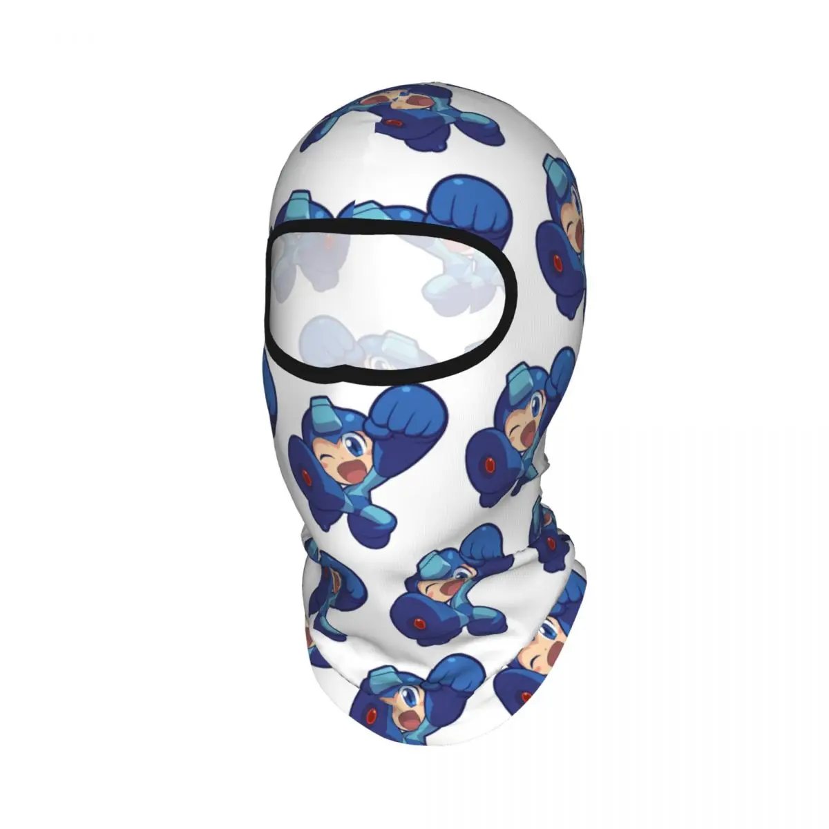 Megaman Video Game Mega Man Breathable Thin Balaclava Full Face Mask Sun Protection Neck Gaiter For Motorcycle Fishing Outdoor