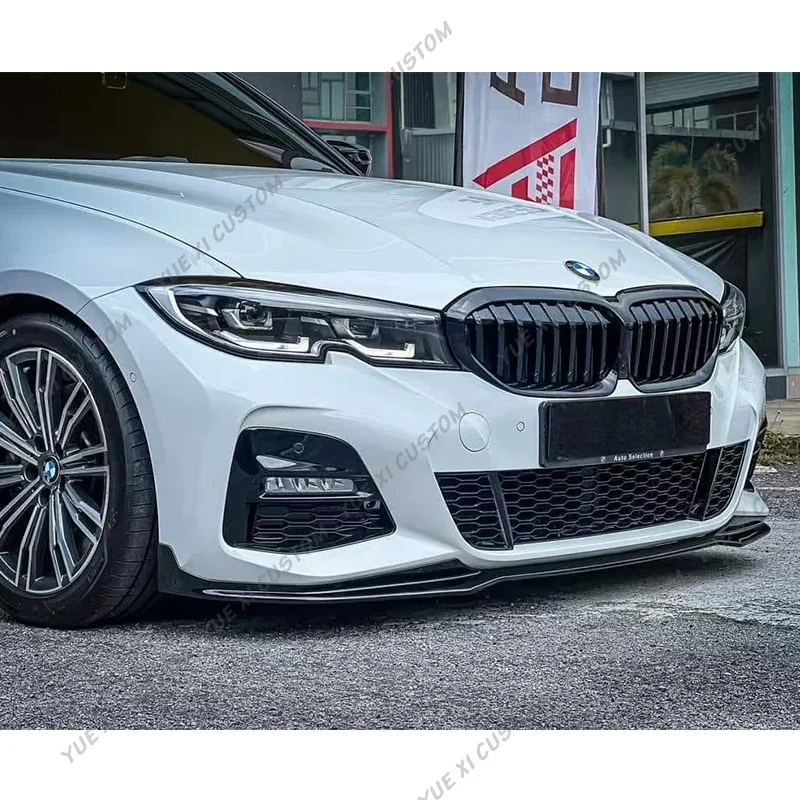 BMW G20 G21 3 시리즈 프리 페이스리프트 2019-2022 BMW M340i 318i 320i M-스포츠카 프론트 범퍼 립 캡 스포일러 프론트 가드 커버 썸네일 2