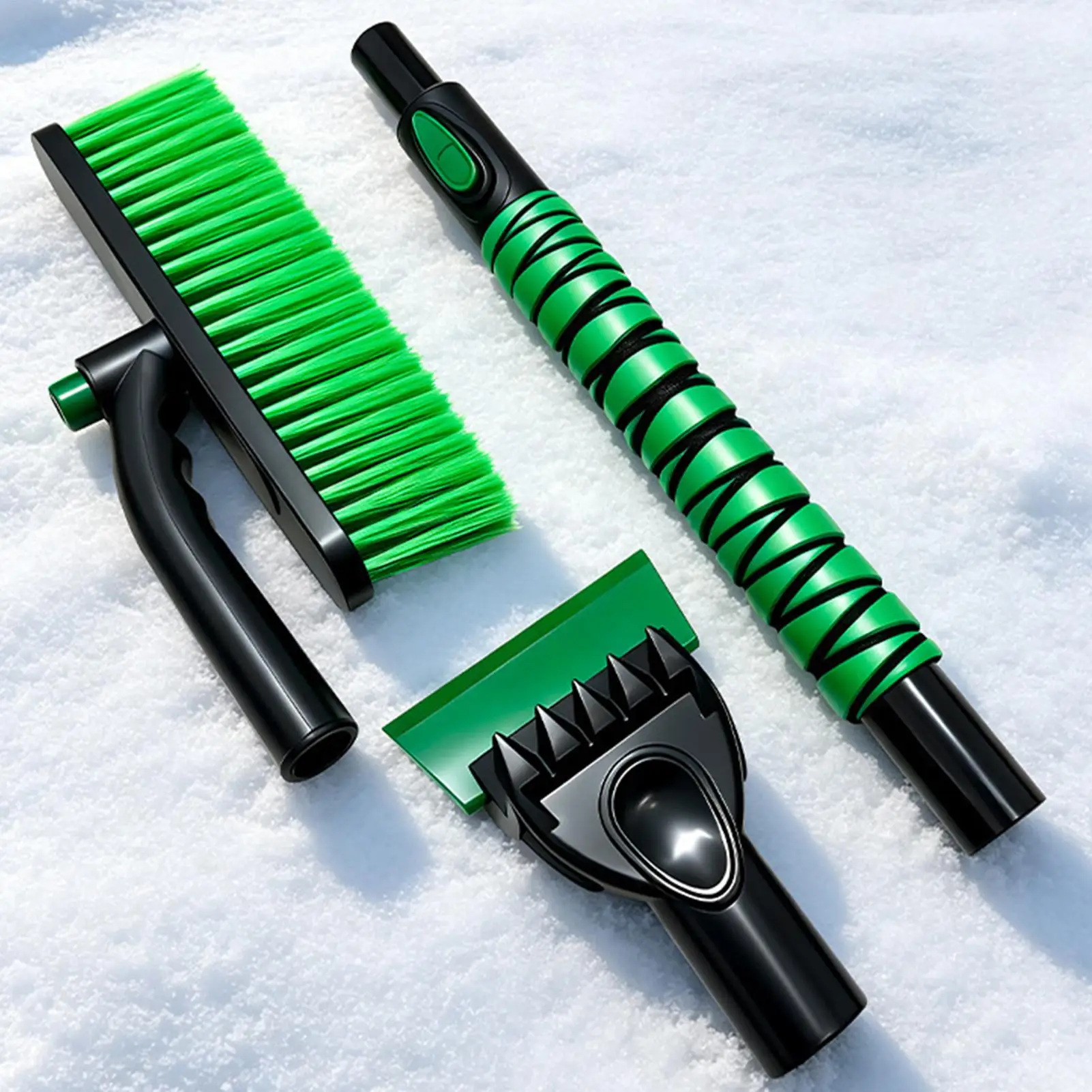 Car Snow Brush and Ice Scraper 27.7Inch Extendable No Scratch Ice Remover Auto Snow Remover with ergonomic foam handle
