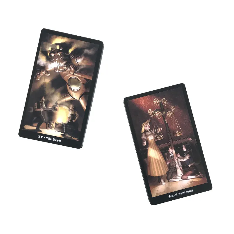 Hot sales The Steampunk Tarot Oracle Card Fate Divination Prophecy Card Family Party Game Tarot 78 Card Deck PDF Guide